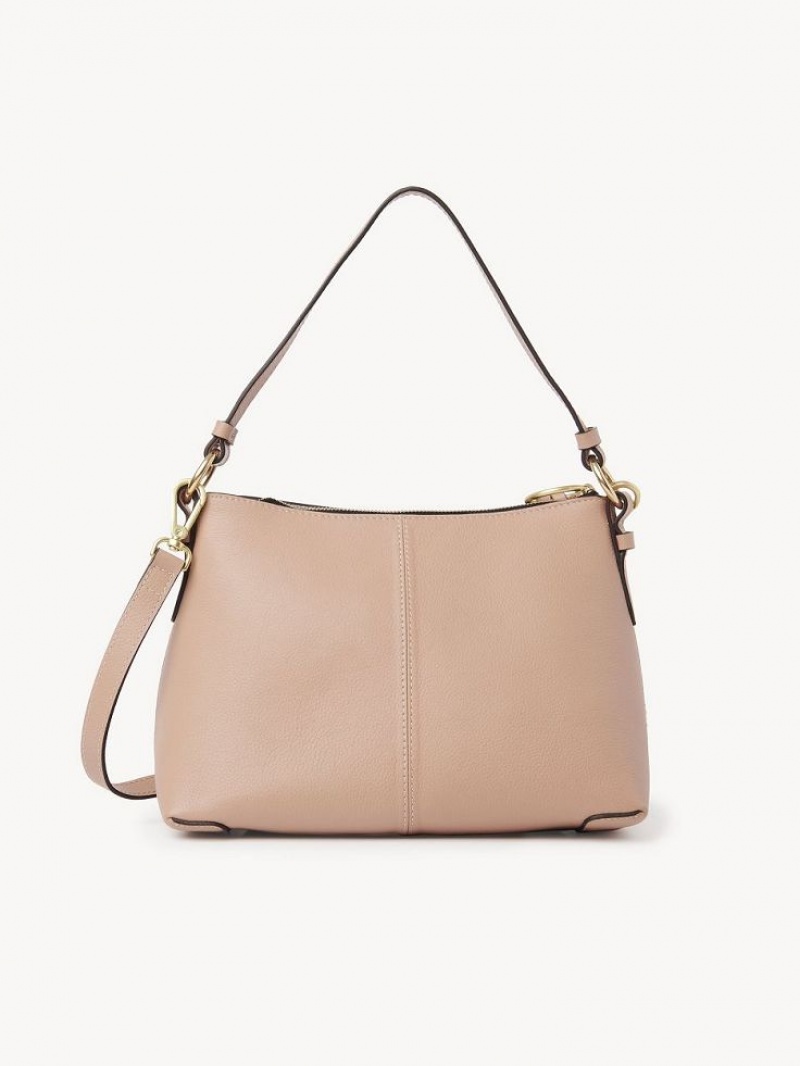 Chloe Joan Small Schultertaschen Kaffee Rosa | CHE-SR14697