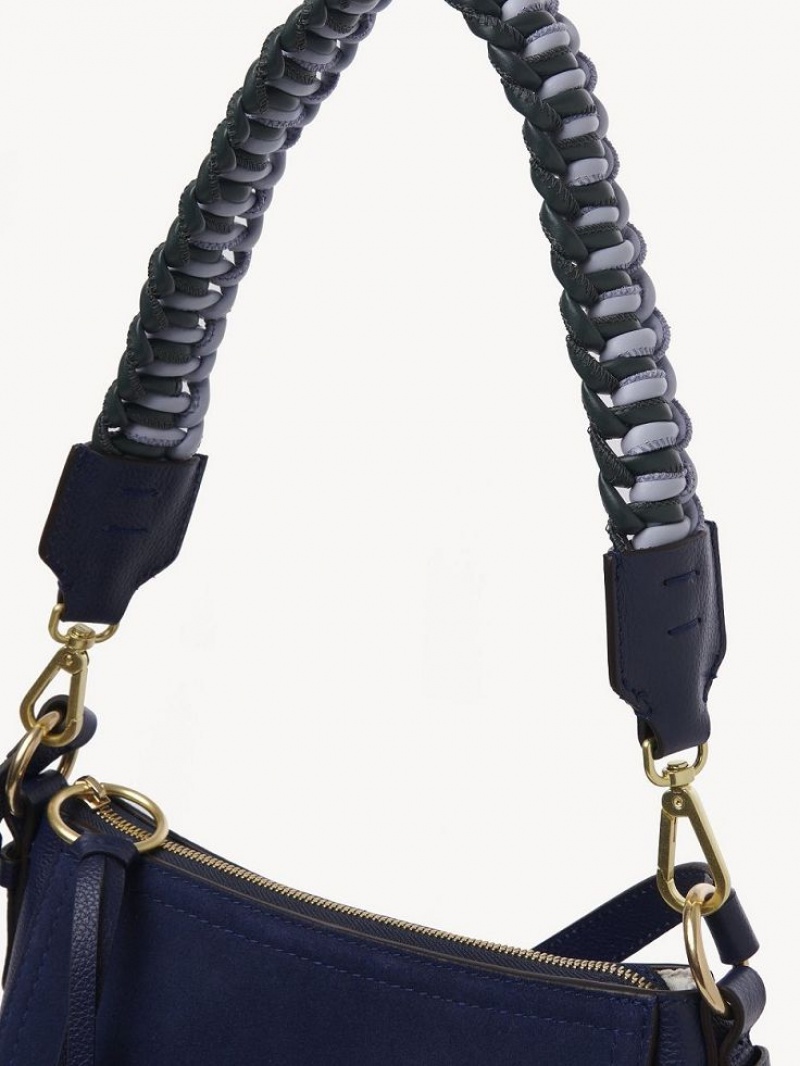 Chloe Joan Small Schultertaschen Navy | CHE-SR14647