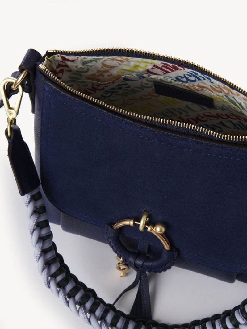 Chloe Joan Small Schultertaschen Navy | CHE-SR14647