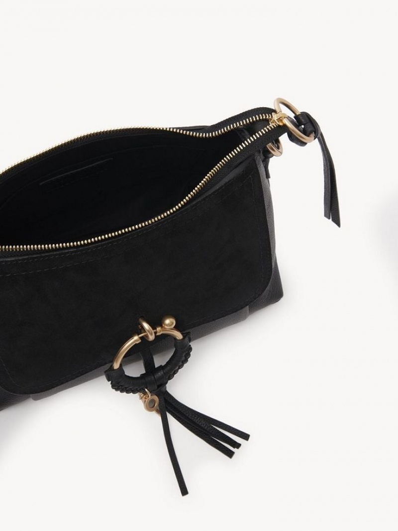 Chloe Joan Small Schultertaschen Schwarz | CHE-SR14649