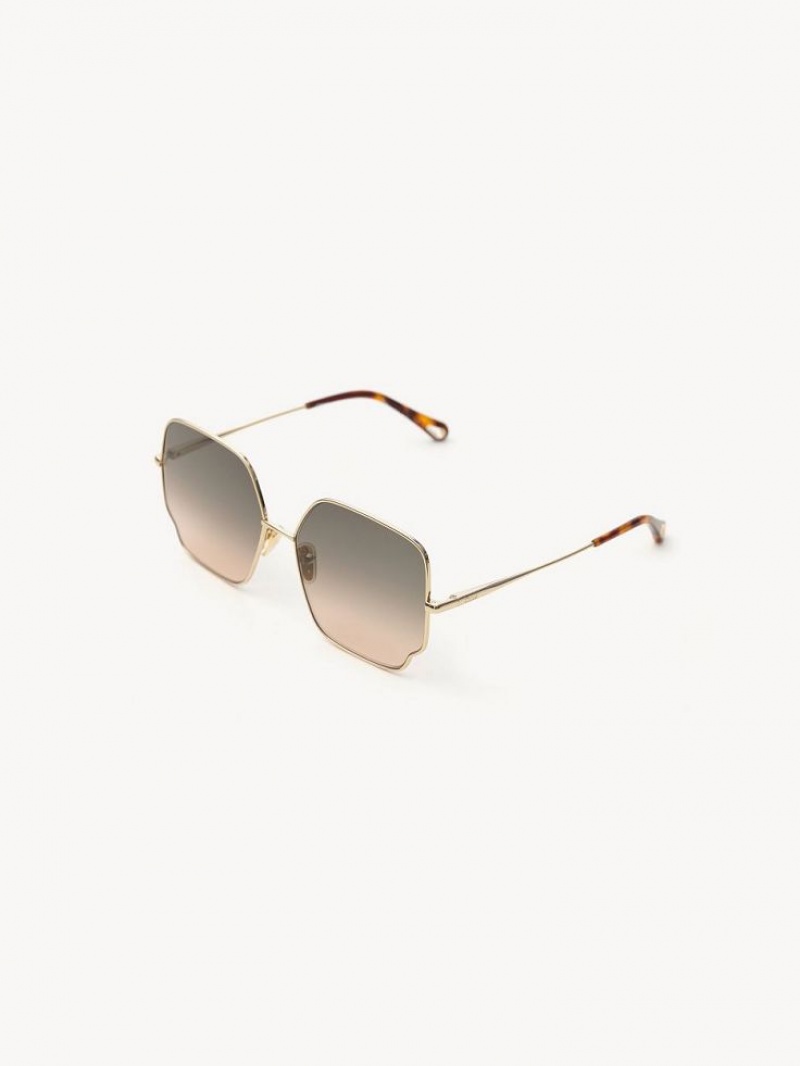 Chloe Joni Sonnenbrille Braun Beige | CHE-SR14541