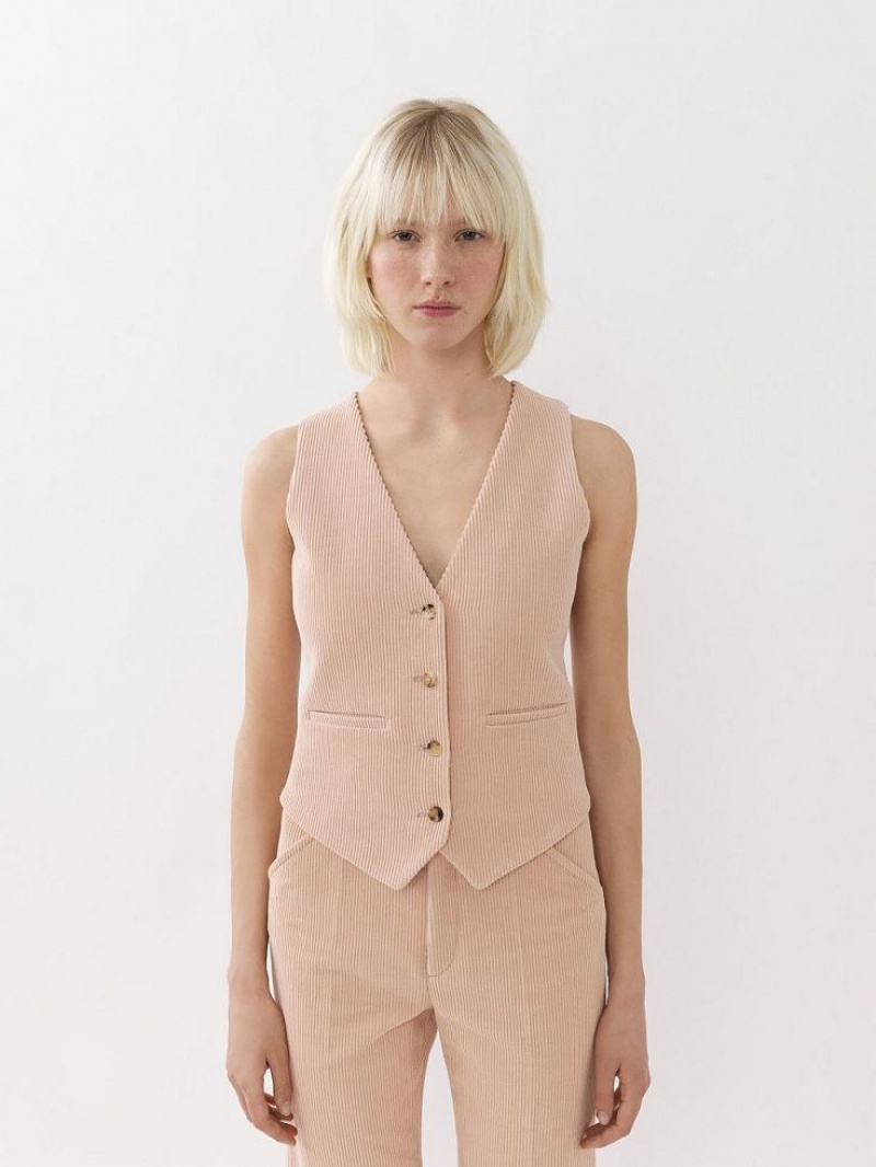 Chloe Klassische Vest Anzüge Rosa | CHE-SR14066