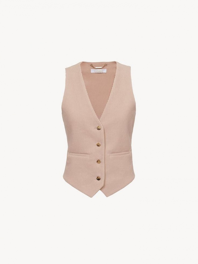 Chloe Klassische Vest Jacken Rosa | CHE-SR13805