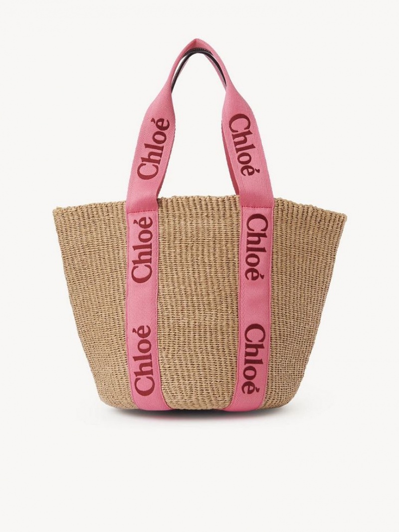 Chloe Large Woody Baskets Rosa Rot | CHE-SR13653