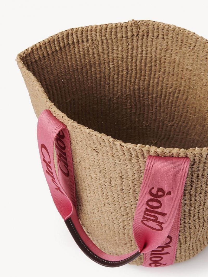 Chloe Large Woody Baskets Rosa Rot | CHE-SR13653