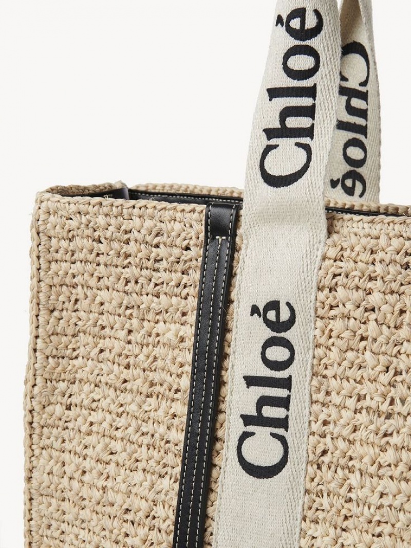 Chloe Large Woody Tote Baskets Braun | CHE-SR13649