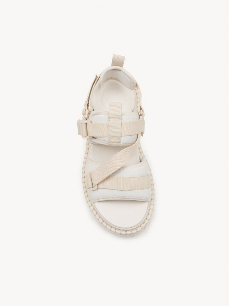 Chloe Lilli Flache Sandalen Weiß | CHE-SR14175