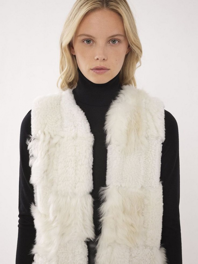 Chloe Long Gilet Jacken Weiß | CHE-SR13825