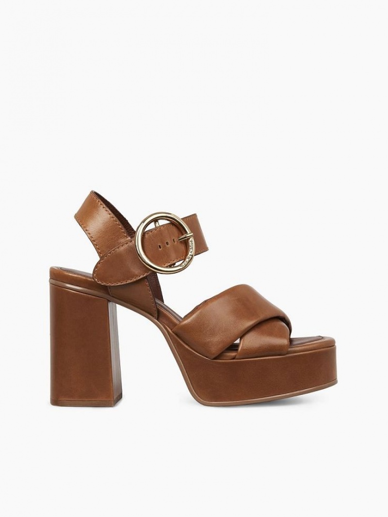 Chloe Lyna Absatz Sandalen Braun | CHE-SR14841