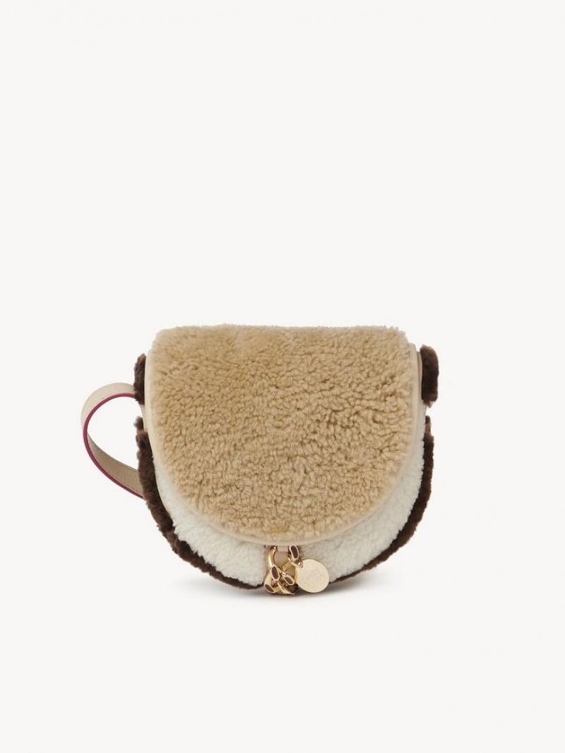 Chloe Mara Small Saddle Schultertaschen Beige | CHE-SR14604