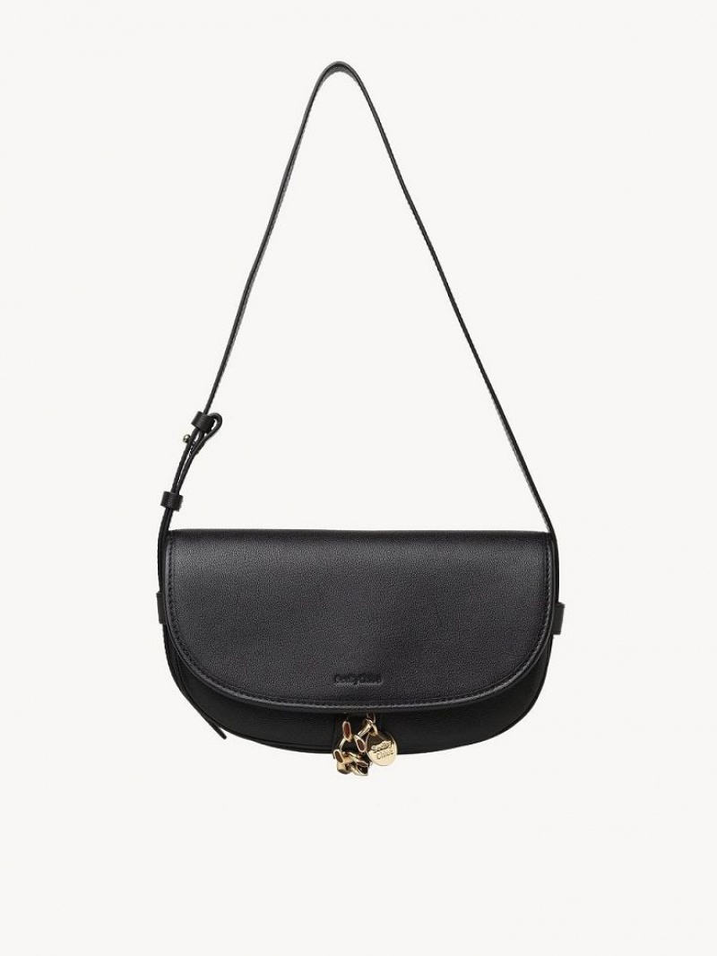 Chloe Mara Uette Schultertaschen Schwarz | CHE-SR14630