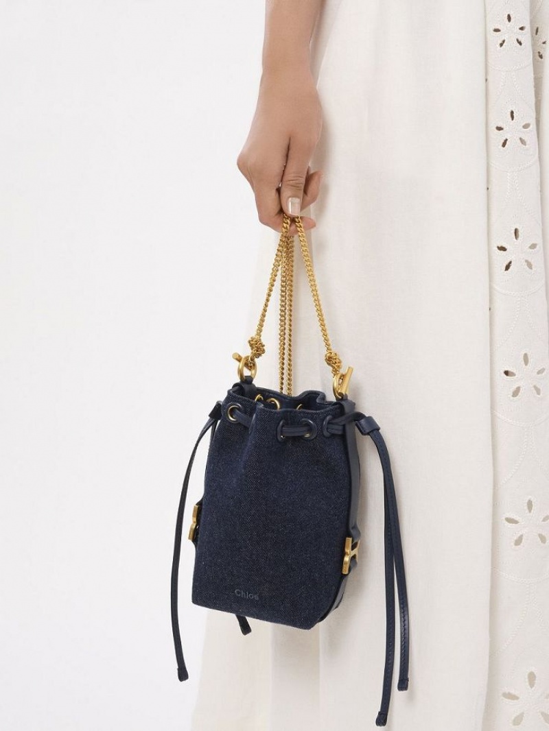 Chloe Marcie Bucket Mini Taschen Blau | CHE-SR13715