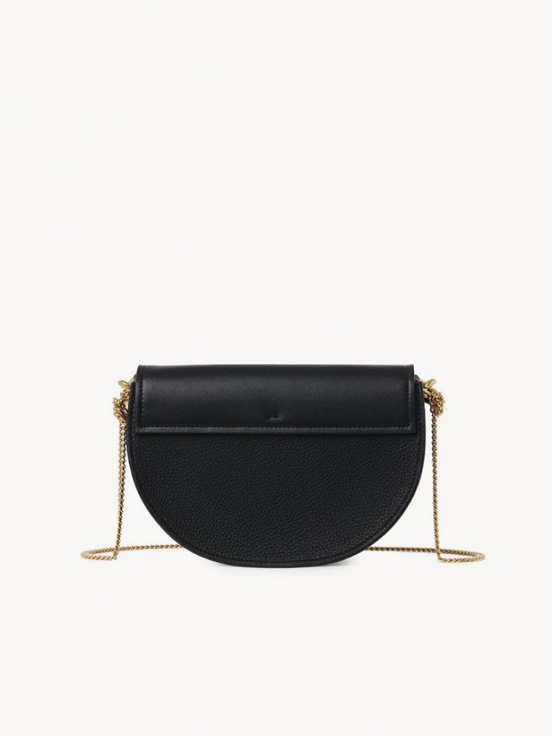 Chloe Marcie Chain Flap Crossbody Taschen Schwarz | CHE-SR13591