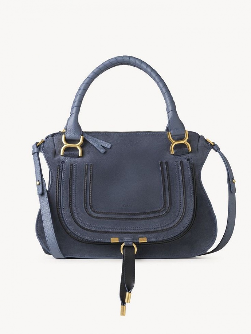 Chloe Marcie Double Carry Crossbody Taschen Tiefesgrau Navy | CHE-SR13517