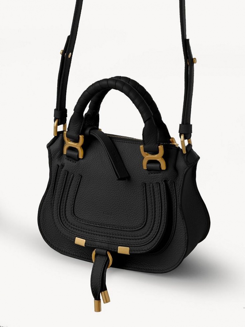 Chloe Marcie Double Carry Mini Taschen Schwarz | CHE-SR13713