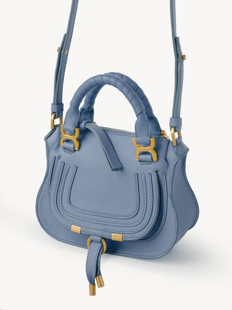 Chloe Marcie Double Carry Mini Taschen Tiefesblau | CHE-SR13724