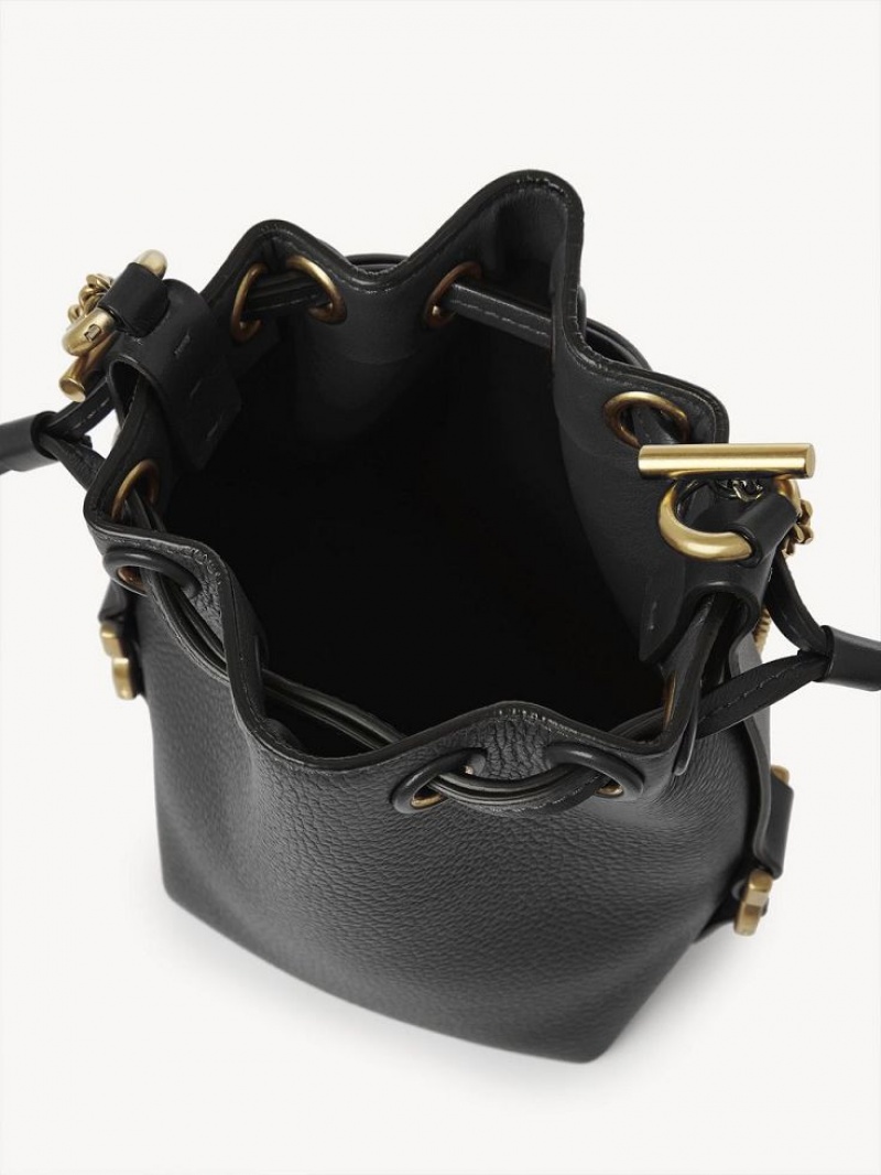 Chloe Marcie Micro Bucket Crossbody Taschen Schwarz | CHE-SR13576