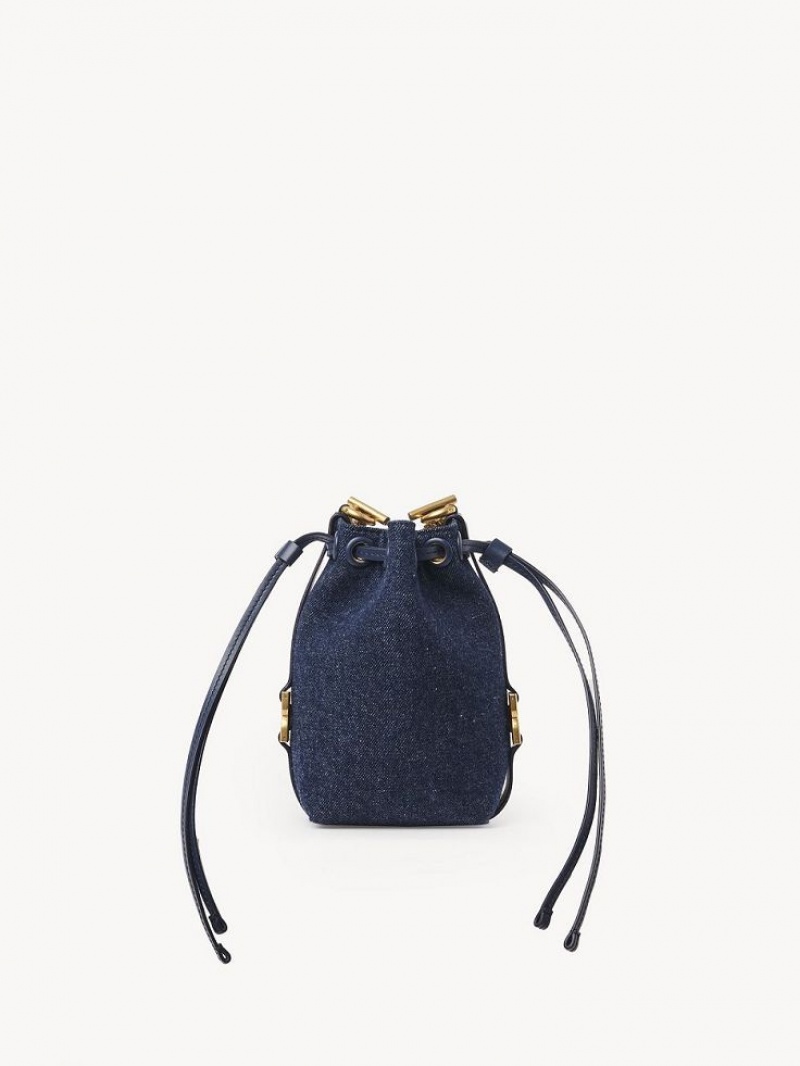 Chloe Marcie Micro Bucket Crossbody Taschen Blau | CHE-SR13612