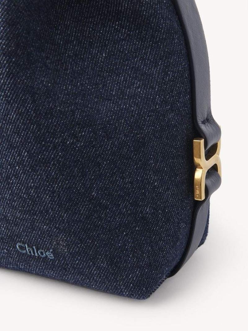 Chloe Marcie Micro Bucket Crossbody Taschen Blau | CHE-SR13612