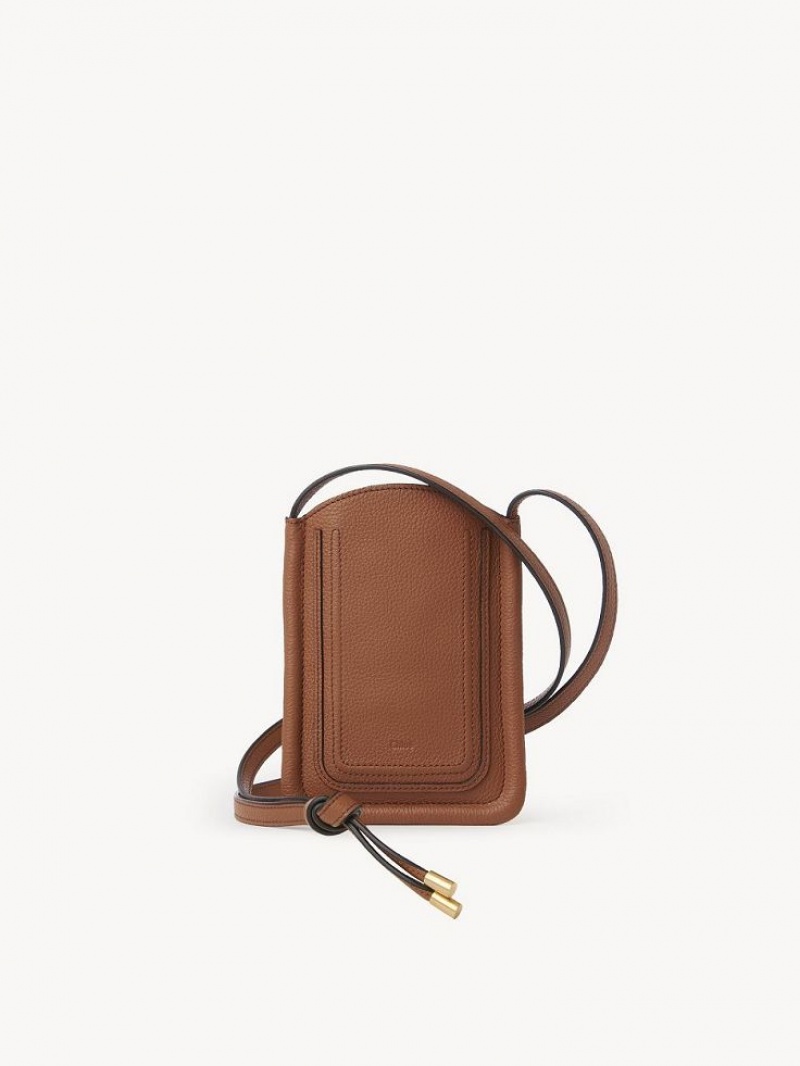 Chloe Marcie Phone Pouch Mini Taschen Braun | CHE-SR13669