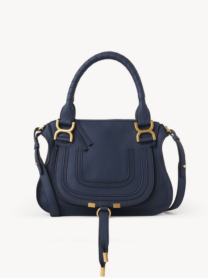 Chloe Marcie Small Double Carry Crossbody Taschen Navy | CHE-SR13484