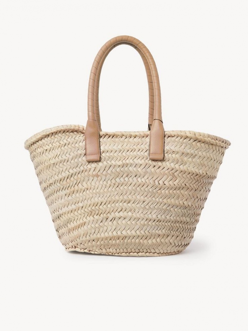 Chloe Medium Marcie Basket Tragetaschen Hellbraun | CHE-SR13292