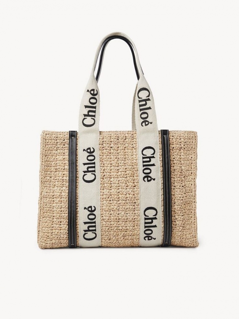 Chloe Medium Woody Tote Baskets Braun | CHE-SR13656