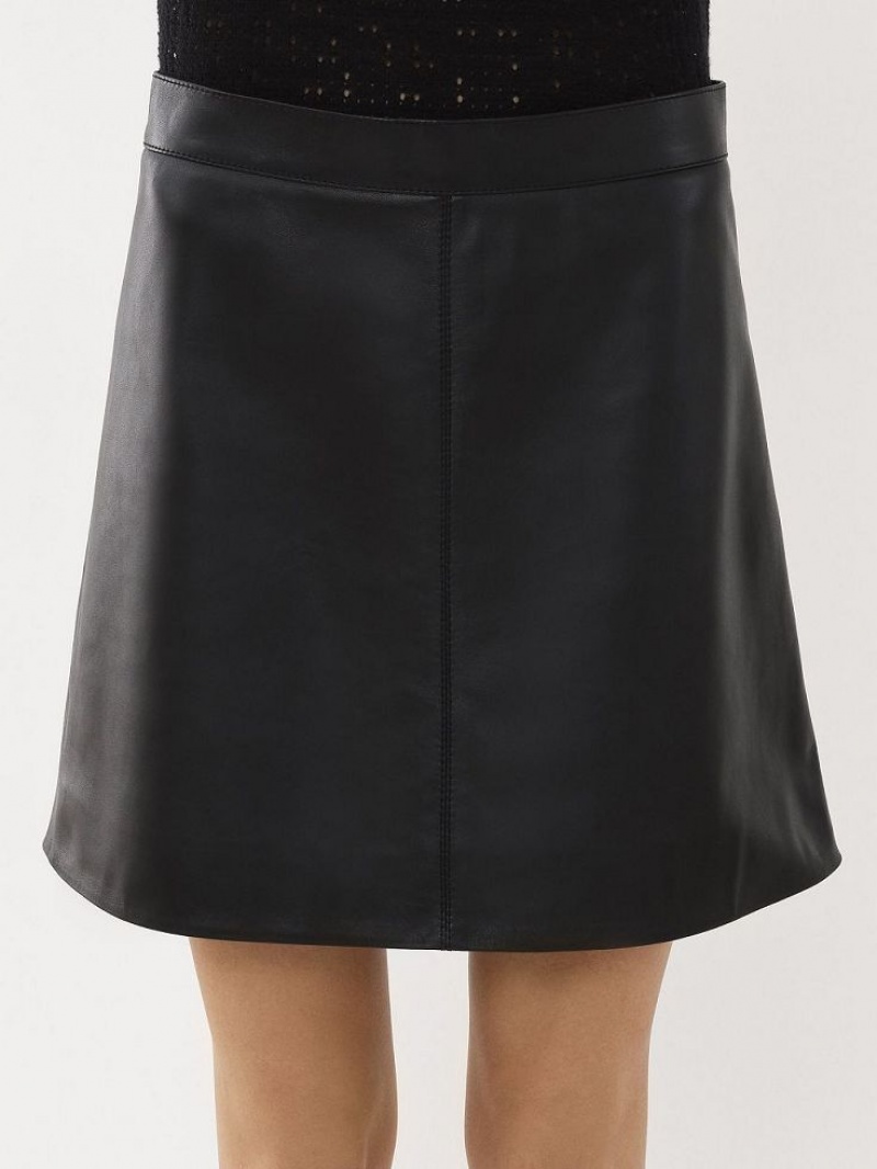 Chloe Mini Skirt Leather Schwarz | CHE-SR14112