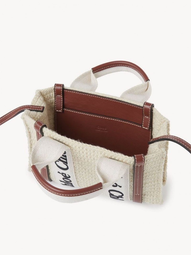 Chloe Mini Woody Crossbody Taschen Braun Beige | CHE-SR13585