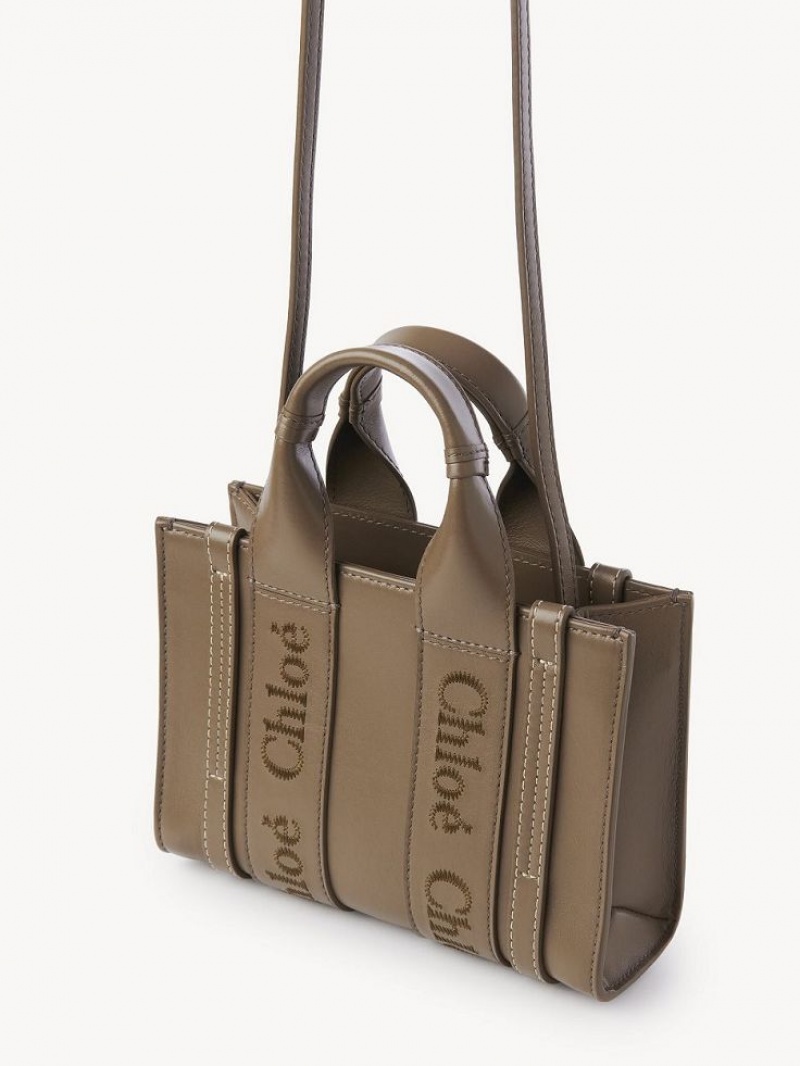 Chloe Mini Woody Crossbody Taschen Grün | CHE-SR13521