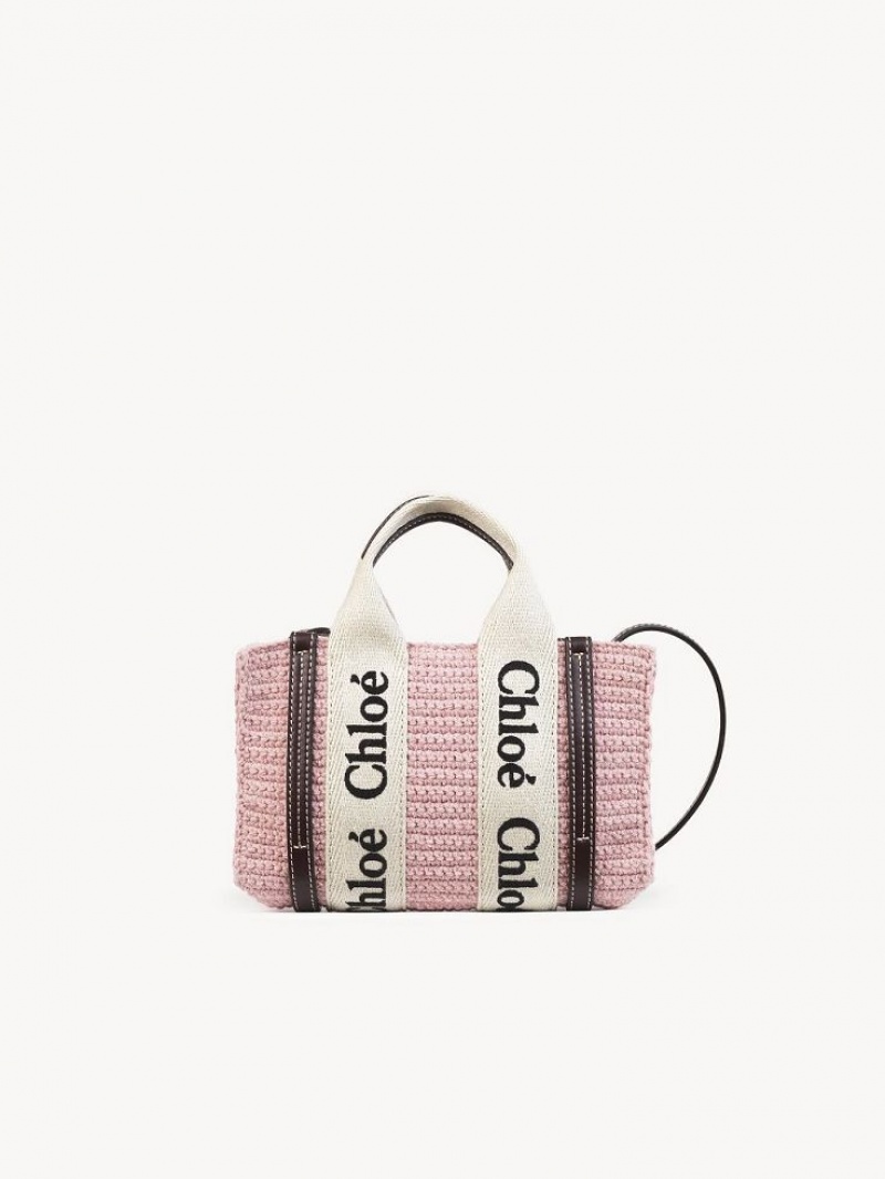 Chloe Mini Woody Crossbody Taschen Rosa | CHE-SR13464