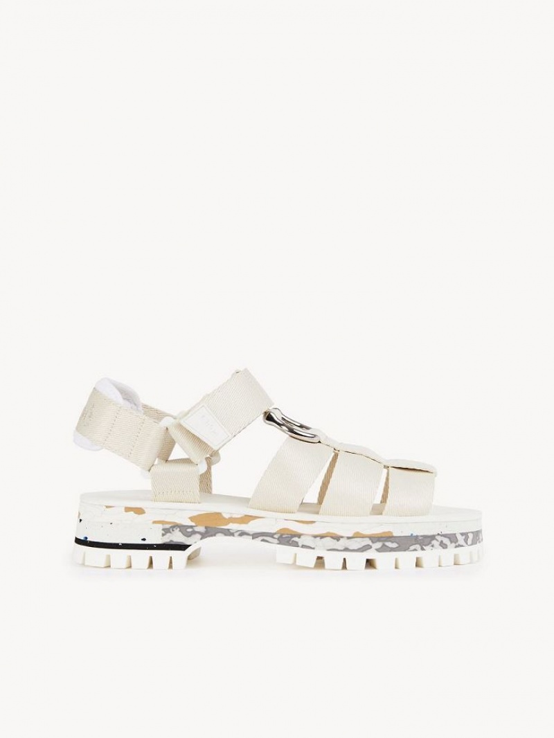 Chloe Nikie Active Flache Sandalen Grau | CHE-SR14178