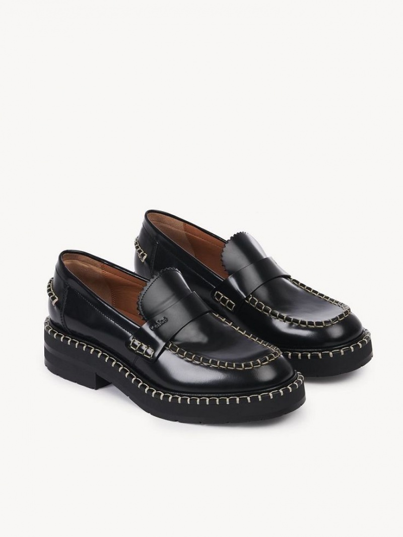 Chloe Noua Flache Loafer Schwarz | CHE-SR14245