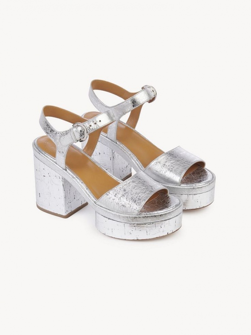 Chloe Odina High-heel Sandalen Silber | CHE-SR14165