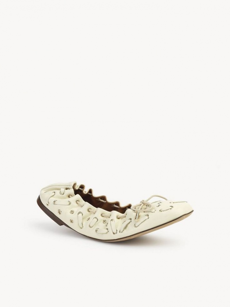 Chloe Oracia Ballet Flat Weiß | CHE-SR14266