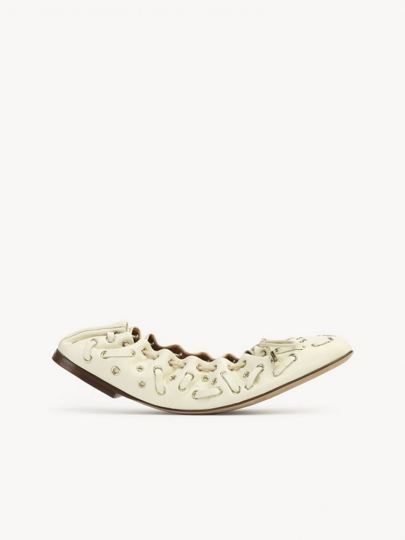 Chloe Oracia Ballet Flat Weiß | CHE-SR14266