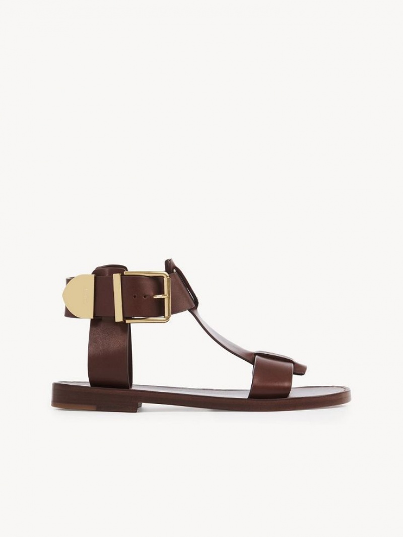 Chloe Rebecca Flache Sandalen Braun | CHE-SR14141