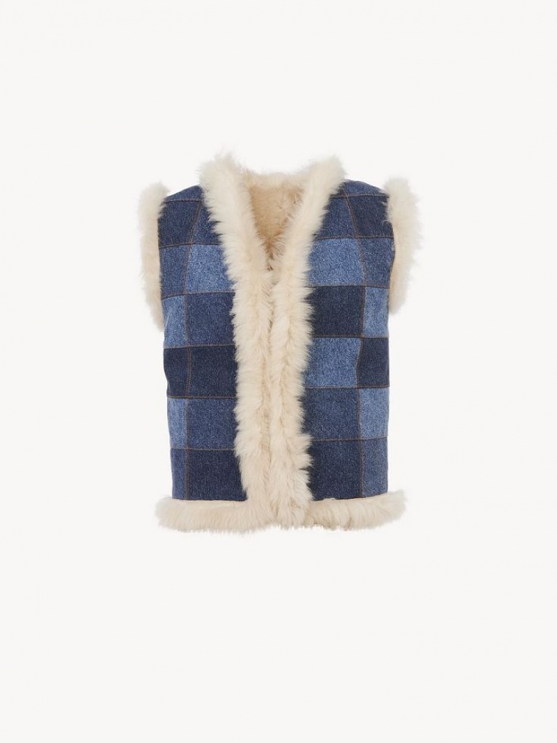 Chloe Reversible Gilet Jacken Blau | CHE-SR13807