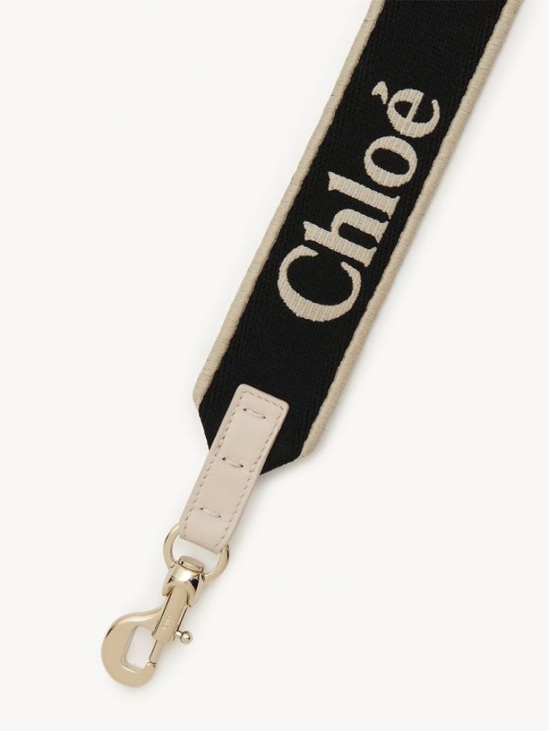 Chloe Riemen Strap Schwarz Beige | CHE-SR13764