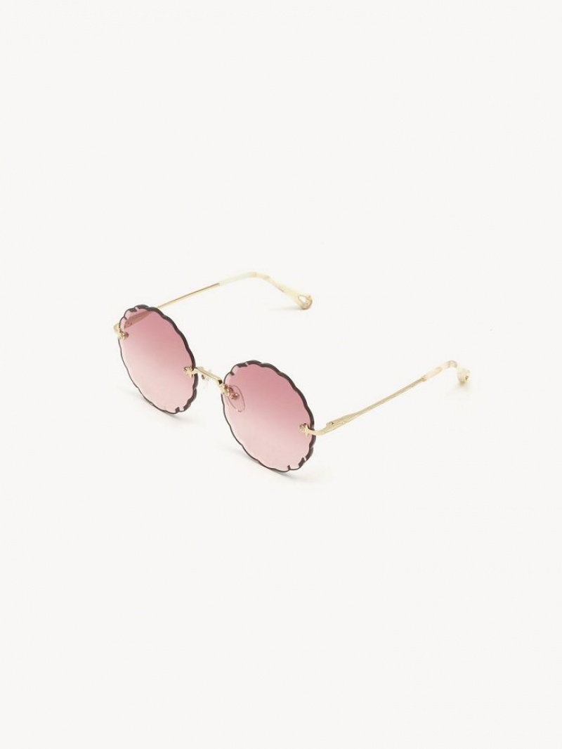 Chloe Rosie Sonnenbrille Gold Rosa | CHE-SR14555