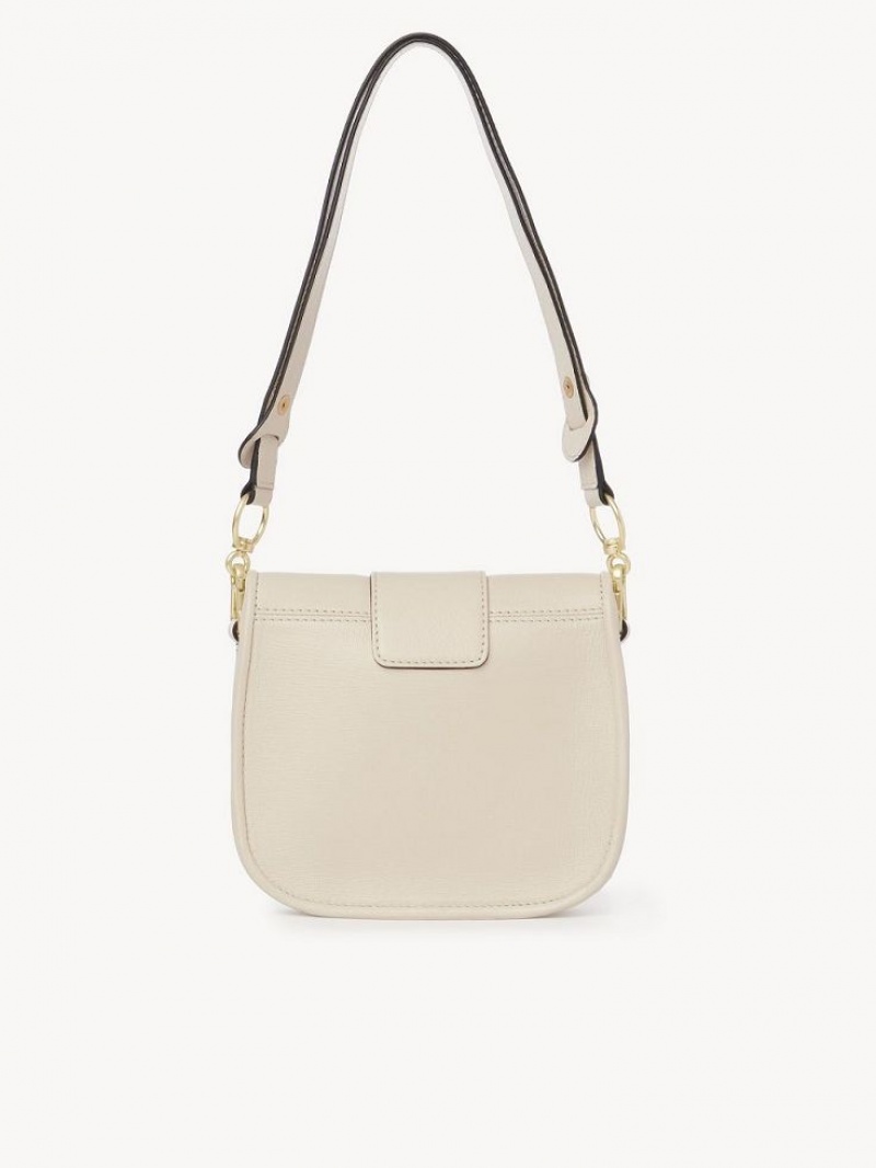 Chloe Saddie Satchel Schultertaschen Beige | CHE-SR14668