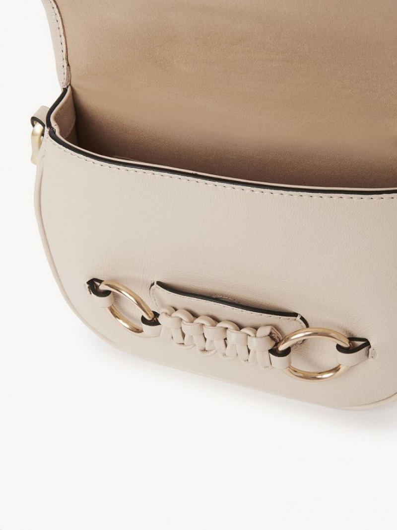 Chloe Saddie Satchel Schultertaschen Beige | CHE-SR14668