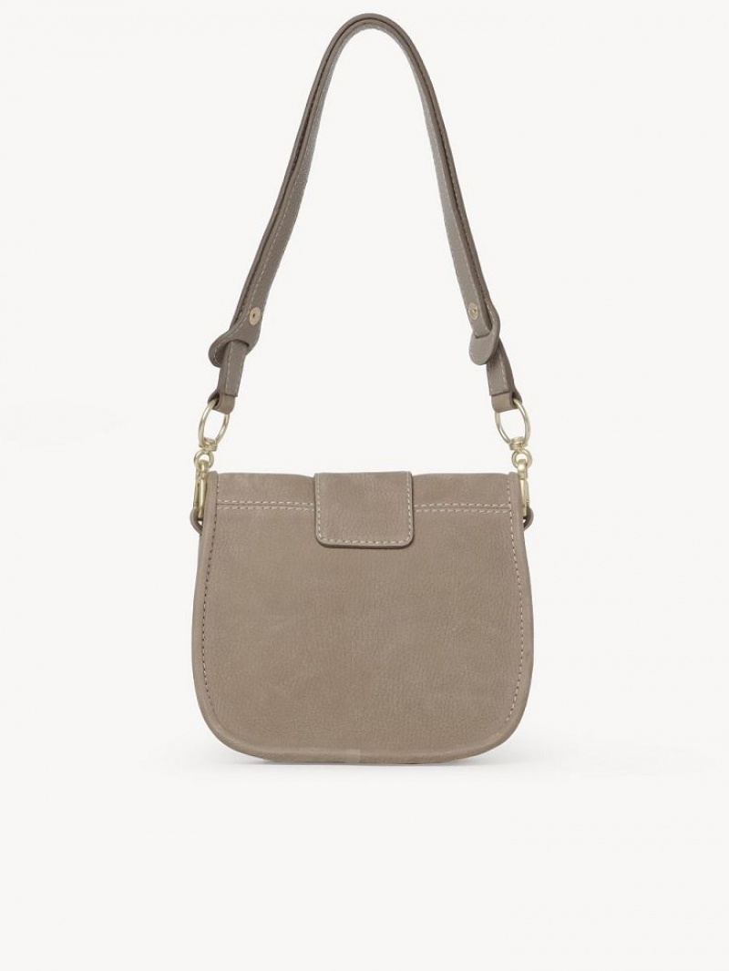 Chloe Saddie Satchel Schultertaschen Grau | CHE-SR14666