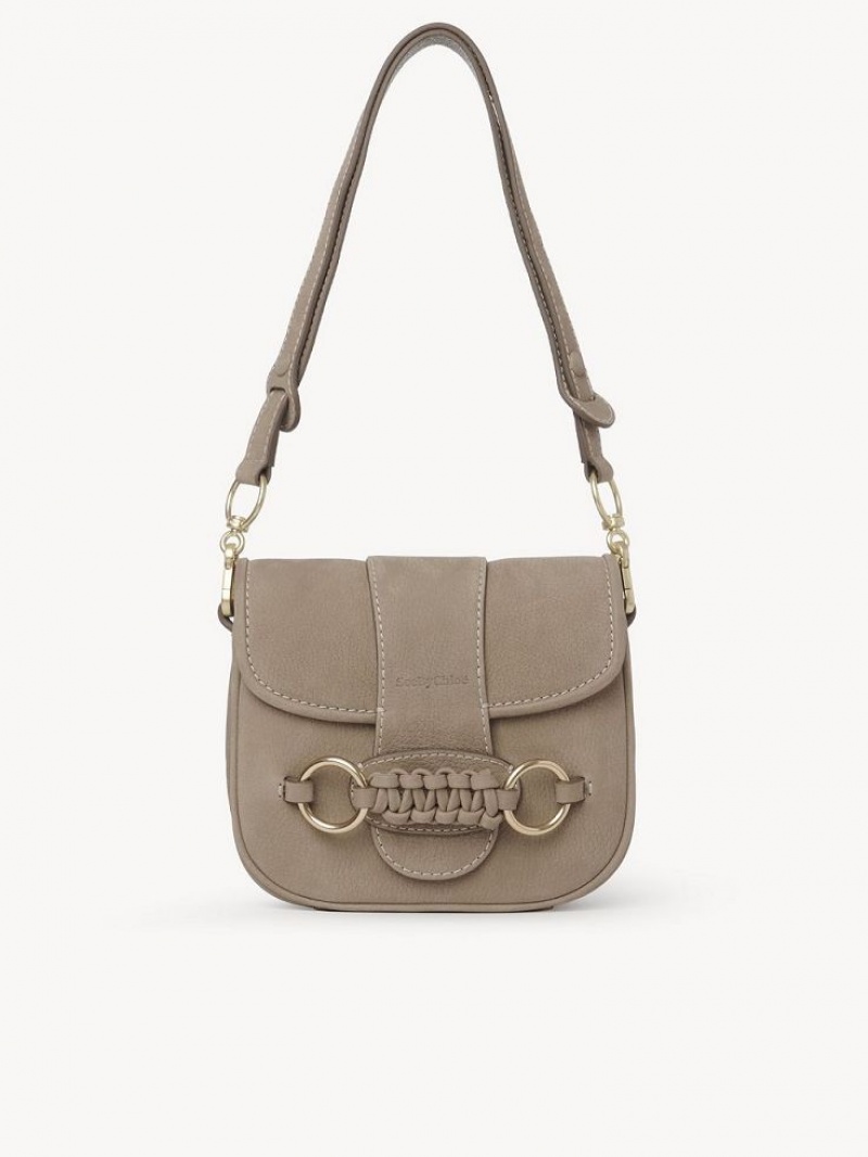 Chloe Saddie Satchel Schultertaschen Grau | CHE-SR14666