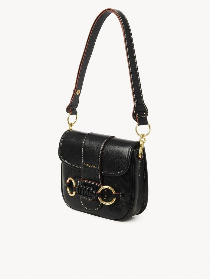 Chloe Saddie Satchel Schultertaschen Schwarz | CHE-SR14665