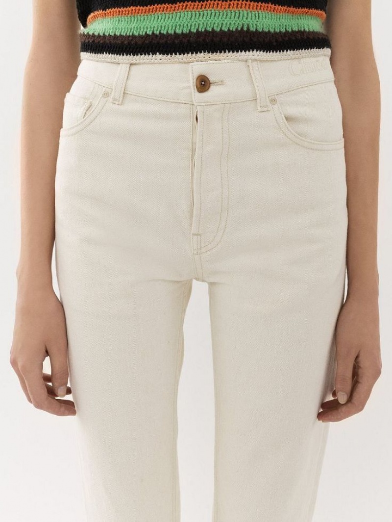 Chloe Semeru Gerade-leg Jeans Weiß | CHE-SR13996