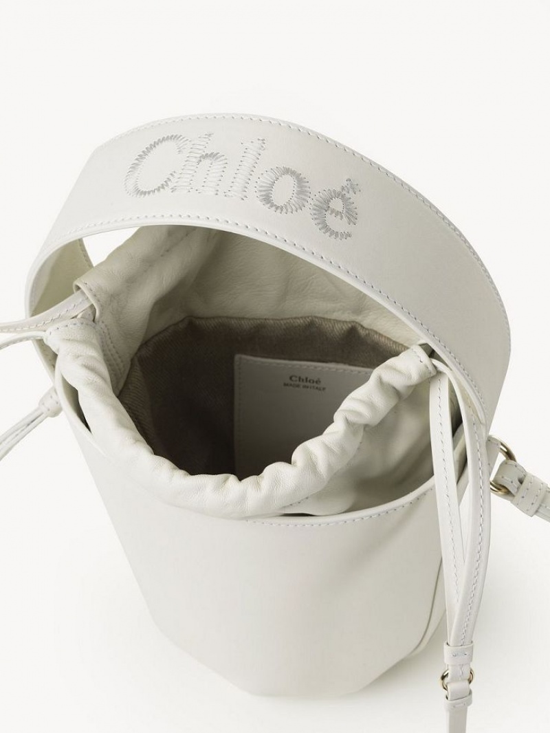 Chloe Sense Bucket Crossbody Taschen Weiß | CHE-SR13529