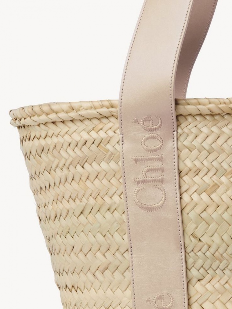 Chloe Sense Medium Basket Tragetaschen Beige | CHE-SR13382