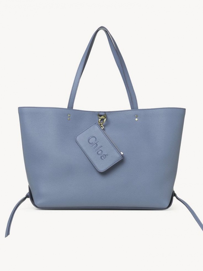 Chloe Sense Medium East-west Schultertaschen Tiefesblau | CHE-SR13454