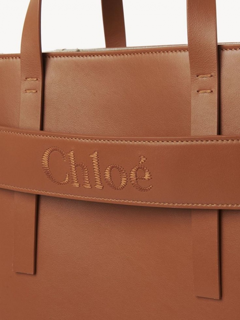 Chloe Sense Medium Schultertaschen Braun | CHE-SR13424